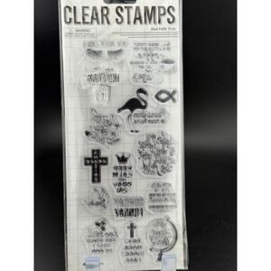 Stampabilities Have Faith Clear Stamps 15pc Set Religious Christian Scrapbooking